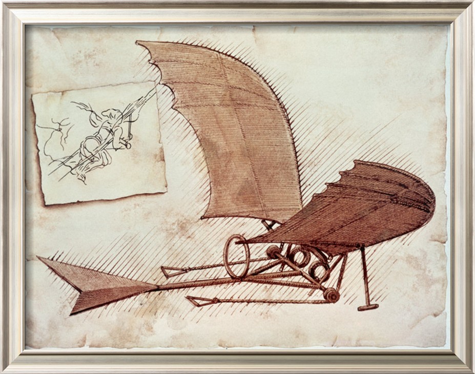 Flying Machine - Leonardo Da Vinci Painting